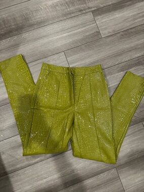 Nasty Gal Croc-Embossed Pants (4)